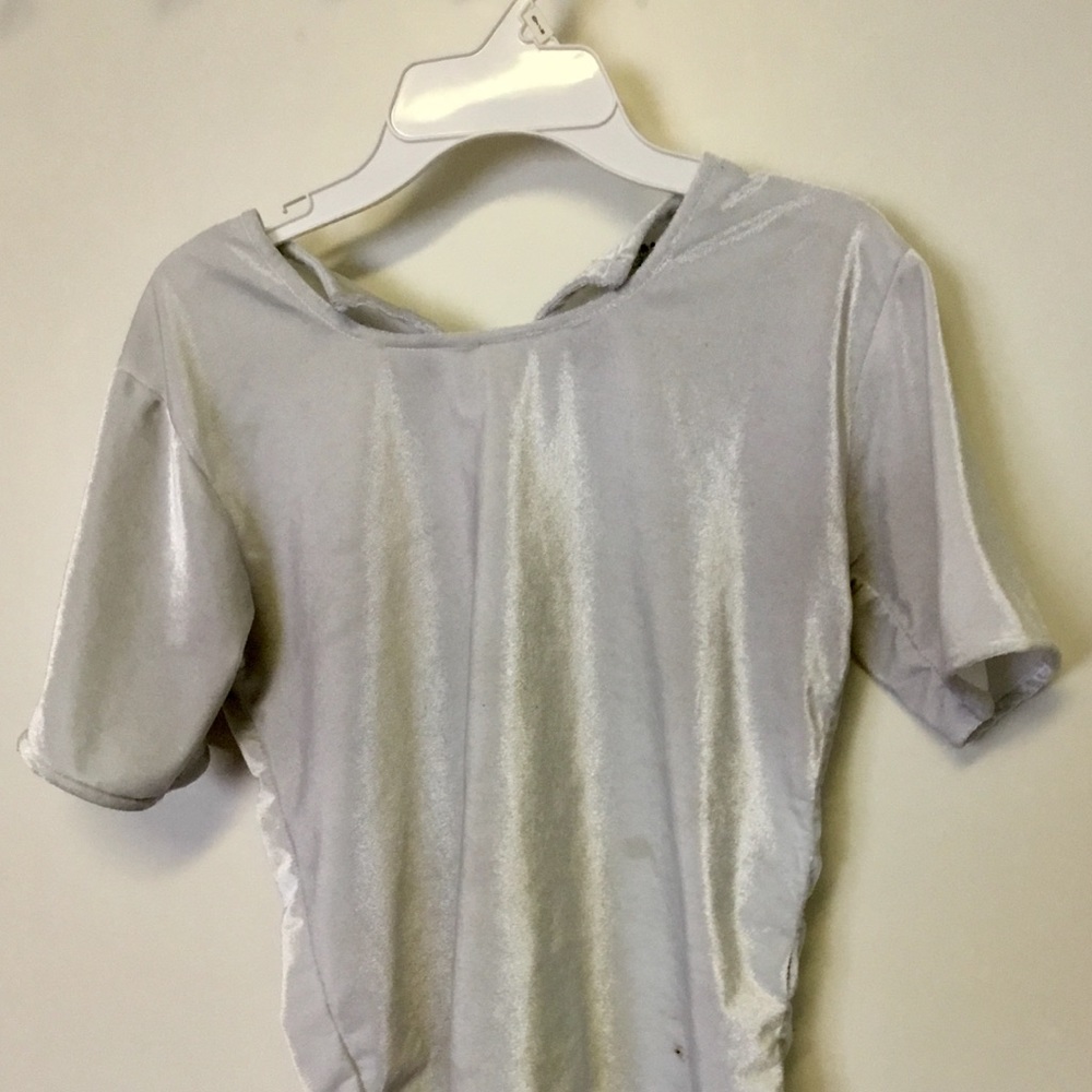 Velvet Shiny White Top